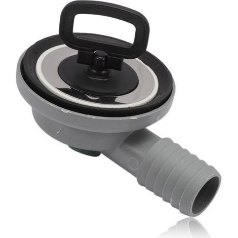 Tuyau d'évacuation d'évier en acier inoxydable de 55 mm de diamètre pour camping-car et caravane, avec sortie de tuyau de 20 à 25 mm et coude à 90°. (1/4)