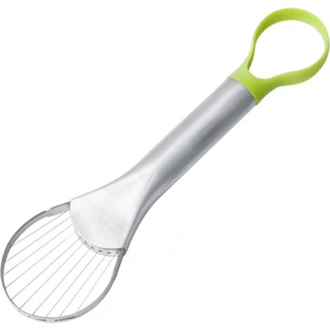Trancheuse multifonctionnelle 2 en 1 Fokelyi, coupe-avocat, acier inoxydable, 24,5 x 6,2 x 1,7 cm, ensemble
