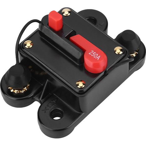 Disjoncteur 12 V CC pour autoradio, bateau, moto, système audio stéréo, fusible réarmable 250 A (1/5)