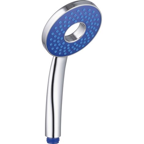 Cabezal de ducha cromado/azul de 1 chorro AZUL by Eurosanit
