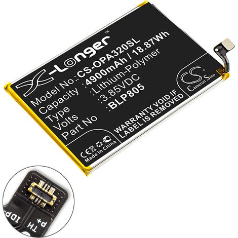 NX - Batterie téléphone, smartphone, GSM pour Oppo 3.85V 4900mAh - BLP805 (1/3)