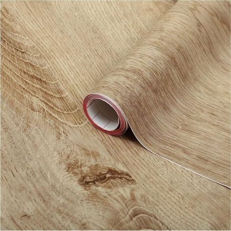 papier adhésif pour meuble effet bois Ruban Chêne - film autocollant décoratif rouleau vinyle - pour cuisine, porte, table - décoration revêtement peint stickers collant - 60 cm x 5 m (1/4)