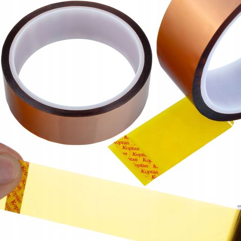 Rosfix Kaptonband – Hohe Temperaturbeständigkeit bis 240°C  0,05 mm Dicke, 40 mm Breite, 33 m Länge  Schutz empfindlicher Elektronikteile  Elektronikzubehör