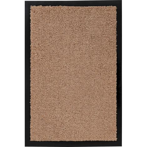 Paillasson beige doux antidérapant intérieur extérieur - 90 x 60 cm (1/4)