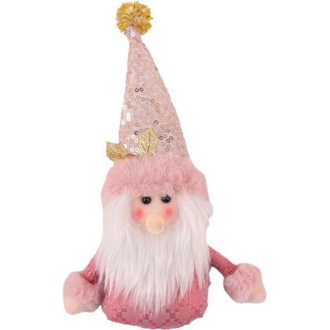 Pendentif rose pour sapin de Noël avec un orignal et un vieux bonhomme de neige, décoration de poupée pour la mise en scène (1/5)