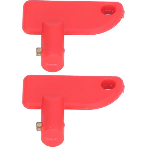 2 Batterietrennschalter mit Schlüssel, Not-Isolator, Marine, Boot, Auto, LKW, Rot (1/5)