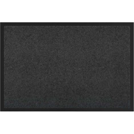 Felpudo Antracita 60 x 40 x 1.2 cm Tela de peluche vidaXL