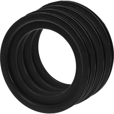 4 Pièces Anneaux de Toilette pour Camping-caoutchouc Noir (1/5)