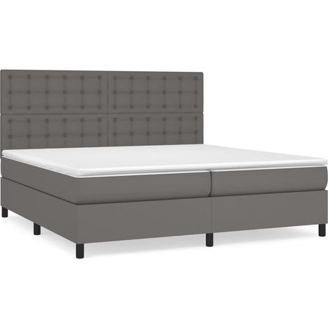 Maison Exclusive - Boxspringbett mit Matratze Grau 200x200 cm Kun (1/5)