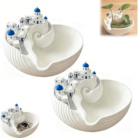 Lot de 2 bols rectangulaires avec impression 3D pour clés, pièces de monnaie et bijoux, plateau décoratif, plateau fourre-tout pour la maison, le bureau, cadeau de pendaison de crémaillère (1/5)