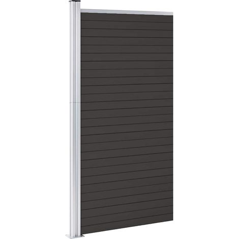 Maison Exclusive - Zaunelement WPC 95x186 cm Schwarz (1/5)