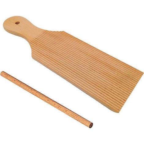 Set aus hölzernem Gnocchi-Brett, Rollstange für Küche und Haushalt – 23 x 7 cm (1/3)