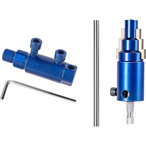 Extracteur de tuyau de rupture manuel électrique de 1,27 cm, 1,9 cm, 2,5 cm pour robinet rouillé pour perceuse électrique, retrait rapide de tuyau alimenté par perceuse (1/4)