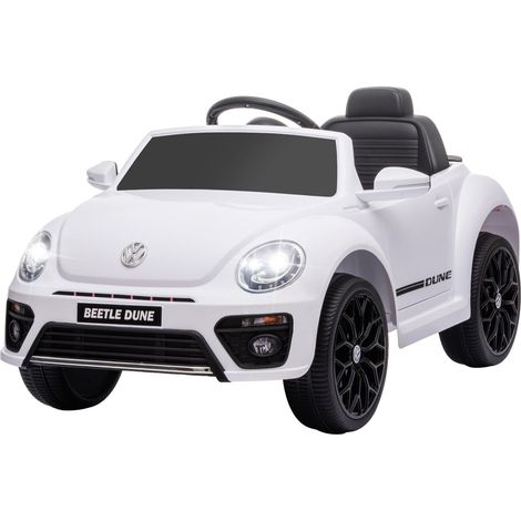 Kinder Elektroauto 12V Kinderauto mit 2,4G Fernbedienung, Musik, Hupe, Elektrofahrzeug mit LED-Lichtern, USB/MP3-Anschluss, 3-5 km/h, für Kinder 3-5 Jahre, Weiß