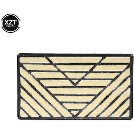 Tapis de sol universel en PVC pour voiture, 1 pièce, protection talon/pied, 25 x 15 cm, beige (1/5)