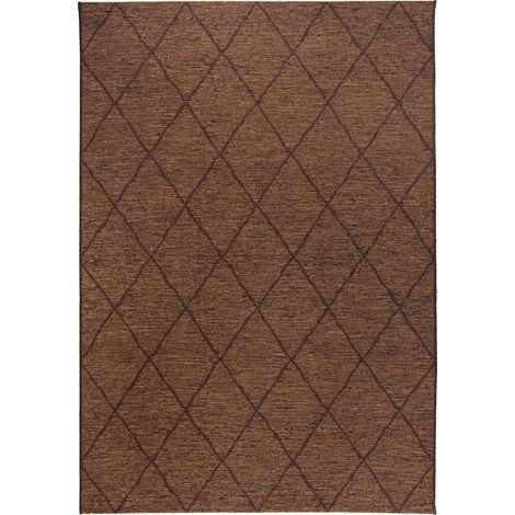 Tapis d'Extérieur et Intérieur Tissage Plat à Motifs Losanges 160 x 230 cm - PANGIVO