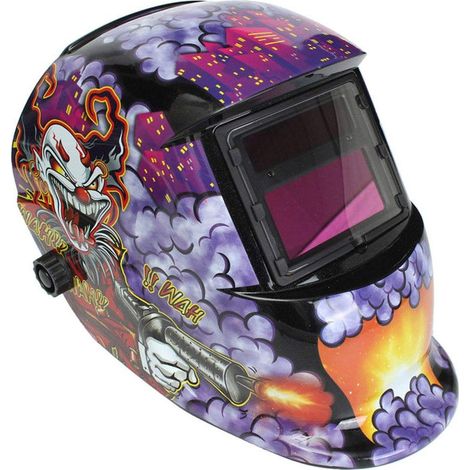 ZOLGINAH Casque de Soudure Automatique - Masque de Soudure avec 2 Lentilles et 2 Capteurs de filtre à ombre réglables DIN9-13 pour le soudage à l'arc de MIG TIG MAG [Classe énergétique A+++] (1/5)