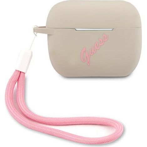 Guess guacaplsvsgp Cover per AirPods Pro grigio rosa/grigio rosa Silicone Vintage (1/3)