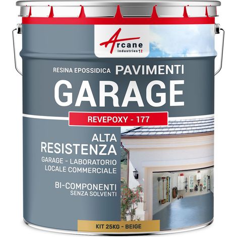 Resina epossidica per pavimenti garage - REVEPOXY - 177 - 25 kg (fino a 80 m² in 2 strati) Beige - RAL 1001 - ARCANE INDUSTRIES