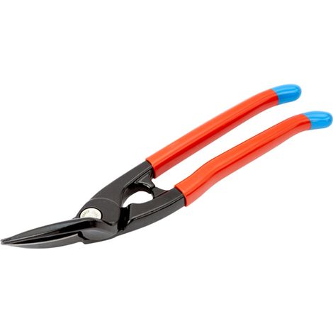Bahco Abgesetzte Blechschere für gerade Schnitte, linksseitige Lochschnitte und Durchlaufschnitte, für weiches bis mittelhartes Material, 280 mm (1/3)