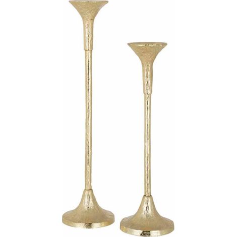 Lot de 2 Chandeliers Design "Marie" 47cm Or Mat (1/2)