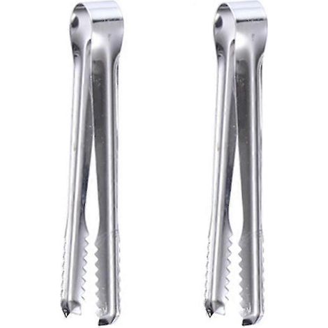 Pince à glaçons, pince de service alimentaire en acier inoxydable, avec dents en forme de griffe pour blocs de glace et sucre, idéale pour les bars, hôtels, maisons et cuisines (argent) [hsf] 430mater (1/5)