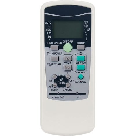 Télécommande de remplacement RKX502A001 pour climatiseur Mitsubishi (compatible avec les modèles RKX502A001C, RKX502A001B, RKX502A001F, RKX502A001G, RKX502A001P, RKX502A001S, RKX502A017A et DXK09Z3-S) (1/4)