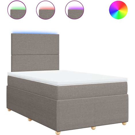 Maison Exclusive - Sommier à lattes de lit avec matelas taupe 120x190 cm tissu (1/5)