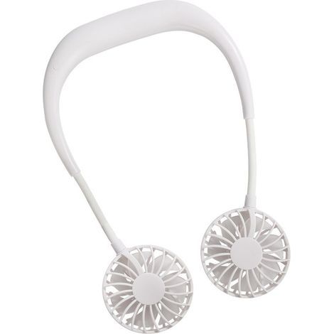 Ventilateur portable mains libres à porter autour du cou, double ventilateur rechargeable USB, mini climatiseur et rafraîchisseur d'air pour chambre (1/5)