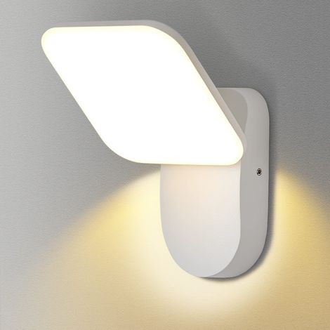 MINKUROW 12 W Led Wandleuchte Indoor Outdoor Huat Downstairs Led Wandleuchte Moderne Wasserdichte IP65 Aluminium Wandleuchten für Wohnzimmer Treppe Korridor Garten (Weiß/Warmweiß) (1/5)