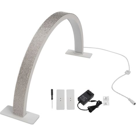 Luminaire demi-lune 25W, gradation sans palier 3000K-6000K, blanc lumineux avec strass, 100-240V (1/5)