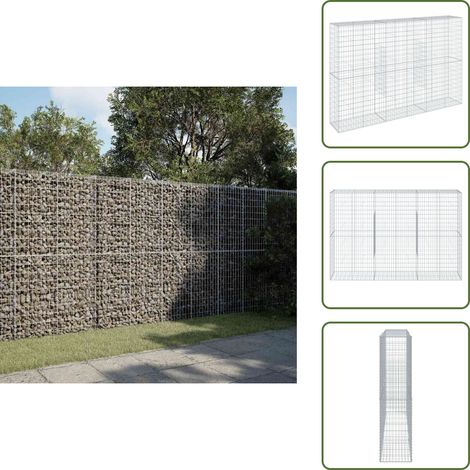 vidaXL Panier gabion avec couvercle 300x50x200 cm fer galvanisé (1/5)