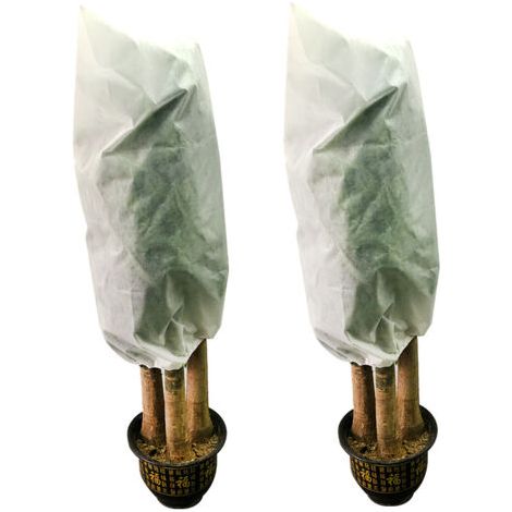 Housse Hivernage Pour Plantes 2 Pcs Sac De Protection Contre Le Gel Des Plantes D'hiver Non Tissée Réutilisable Avec Cordon Serrage Housse De Protection Contre Le Gel Pour Plantes D'hiver D'e (1/4)