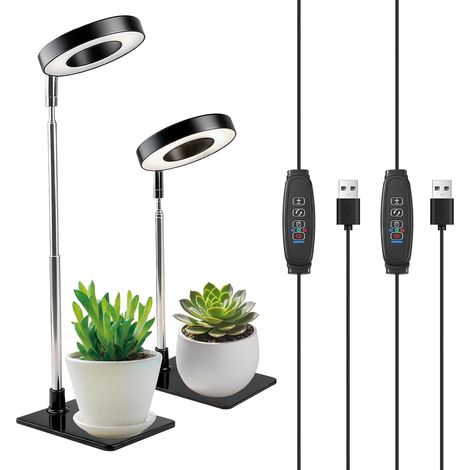 2 Lampe Plante,Lampe de Croissance 48 LED Spectre Complet pour Plantes (1/5)