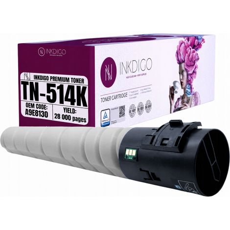 Toner Inkdigo TN514K compatibile con Konica Minolta Bizhub C458 C558 C658, certificato TÜV. (1/5)