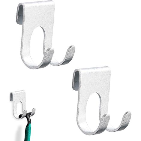Porte Rasoir Douche, 2PCS Lot de Support Rasoir Porte-Serviettes Multiusages Crochet étanches Adhésif sans Perçage Acier Inox Pour Salle de bain, Chambre à Coucher, Cuisine