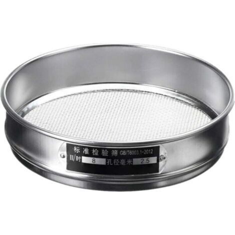 Pair 8 Mesh Tamis Farine Inox Tamis Jardin Tamis Cuisine Patisserie 2.5Mm Diamètre 20cm, Profondeur 5cm (1/4)