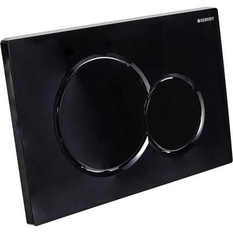 Vakuum-Plaque de commande double Geberit Sigma01 : noir de jais RAL 9005 (115.770.DW.5) (1/5)