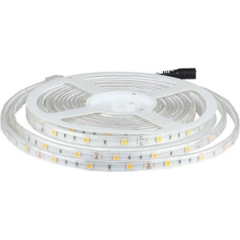 Tira LED V-TAC SMD5050 4,8 W/m 5 m 30 LED/m 12 V Blanco Natural IP65 10 mm (1/5)