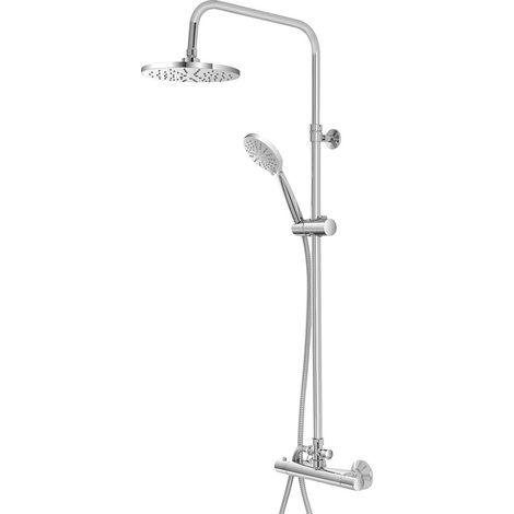 Colonna doccia con altezza regolabile e soffione tondo Platinum Feridras (1/4)