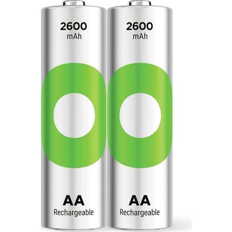 GP Batteria ricaricabile Stilo (AA) NiMH 2600 mAh 1.2 V 2 pz. (1/4)