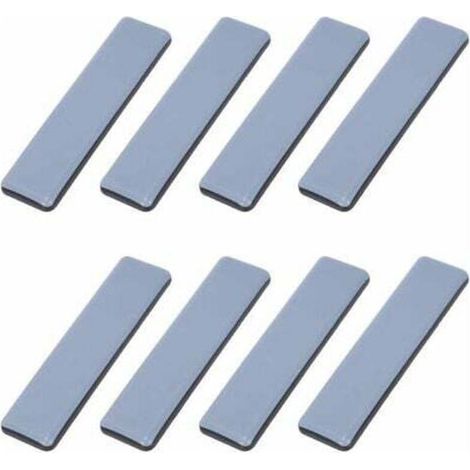 Pieds de meuble robustes, patins rectangulaires anti-vibrations en Téflon auto-adhésifs, bleu/noir, patins antidérapants (8 pièces, 25 mm et 100 mm) (1/4)
