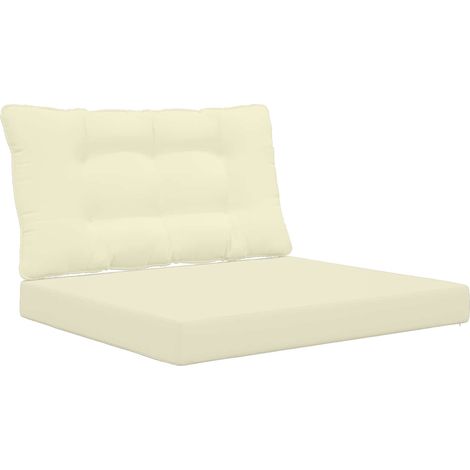 Maison Exclusive - Cuscino per divano da esterno 2 pcs Crema Poliestere