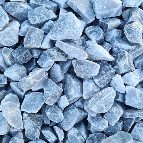 Lot de 5 sacs de +/- 25 kg - Gravier Gris Bleu Décoratif 10/14