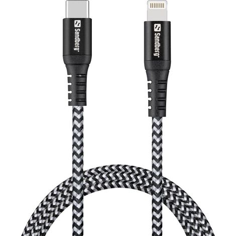 Cable Sandberg Survivor USB-C PD a Lightning de 1 m, 441-55
