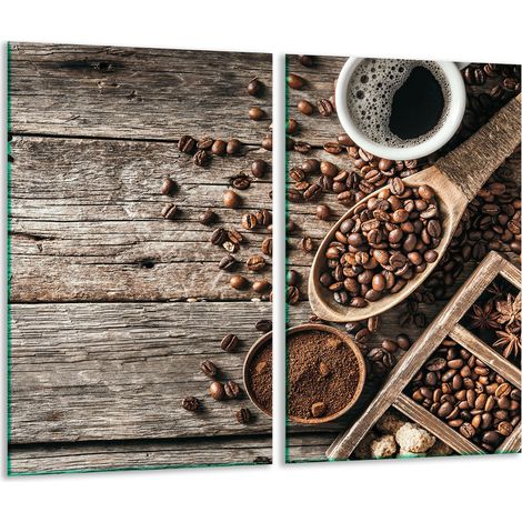 Glasschneidebrett 2x 30x52 Kaffee (1/5)