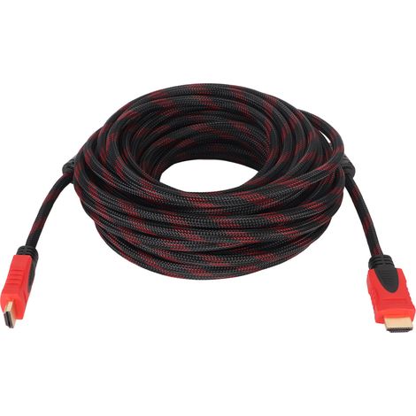 Câble HDMI 49ft 1080p Full HD flexible noir rouge pour téléviseur ordinateur moniteur (1/5)