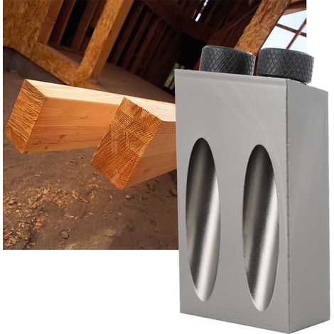 Lot de 7 Gabarit de Perçage à Lamelles, Guide de Positionnement pour Bois, Kit de Perçage de Poche, Outil de Menuiserie (1/3)