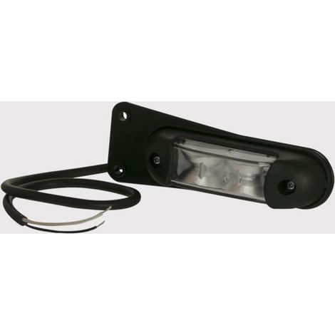 Feu de position à LED rectangulaire, 0,8/1,7 W, 12/24 V, rouge/blanc, avec support, 4 LED Kramp LA103166 (1/4)