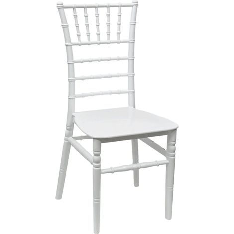 Chaise de luxe Tiffany pour restaurant, traiteur, événements, blanc brillant